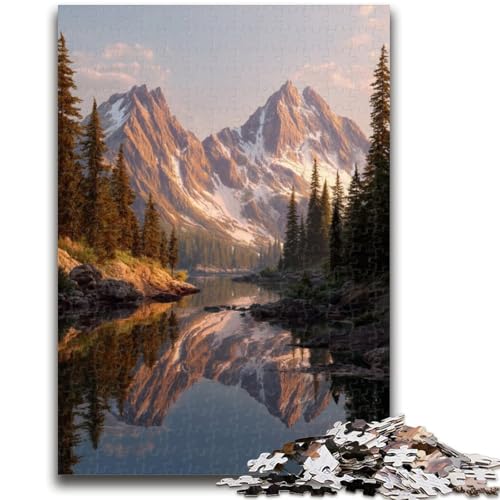 1000-teiliges Puzzle für Erwachsene und Jugendliche, wunderschöne Berge und Seen, Lernspielzeug ganze Familie, 26x38cm 1000-teiliges Puzzle für Erwachsene und Jugendliche, wunderschöne Berge und Seen, Lernspielzeug ganze Familie, 26x38cm von ZKYUBEK