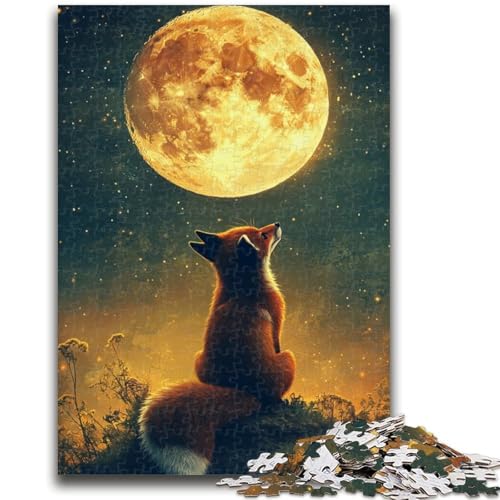 1000-teiliges Puzzle für Erwachsene und Teenager, Fuchs unter dem Mond, Lernspielzeug ganze Familie, 26x38cm 1000-teiliges Puzzle für Erwachsene und Teenager, Fuchs unter dem Mond, Lernspielzeug ganze Familie, 26x38cm von ZKYUBEK