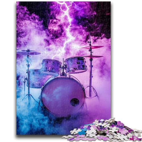 1000-teiliges Puzzle für Erwachsene und Teenager, Lightning Drum Set, Lernspiele, Heimdekoration ganze Familie, 50x75cm 1000-teiliges Puzzle für Erwachsene und Teenager, Lightning Drum Set, Lernspiele, Heimdekoration ganze Familie, 50x75cm von ZKYUBEK