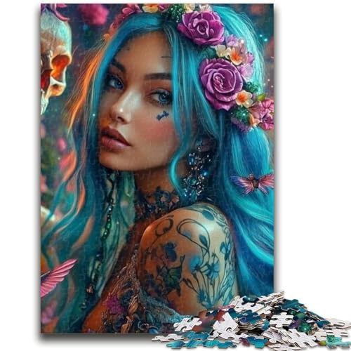1000-teiliges Puzzle für Erwachsene und Teenager, mexikanische Totenkopf-Mädchen, Lernspielzeug, einzigartige Geburtstags- und Geschenkideen für Kinder ab 14 Jahren, 26x38cm 1000-teiliges Puzzle für Erwachsene und Teenager, mexikanische Totenkopf-Mädchen, Lernspielzeug, einzigartige Geburtstags- und Geschenkideen für Kinder ab 14 Jahren, 26x38cm von ZKYUBEK