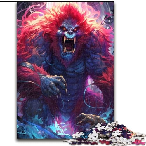 1000-teiliges Puzzle für Erwachsene. Riesiges Gorilla-Superpower-Puzzle aus Karton für Erwachsene, Größe 26x38cm. Kreatives Familienspiel und Heimdekoration, Teenager von ZKYUBEK
