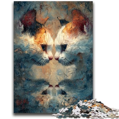 1000-teiliges Puzzle für Jugendliche und Erwachsene, Fantasiekatze, Spielzeug, Lernspiele, stressabbauende Wanddekoration, 50x75cm von ZKYUBEK