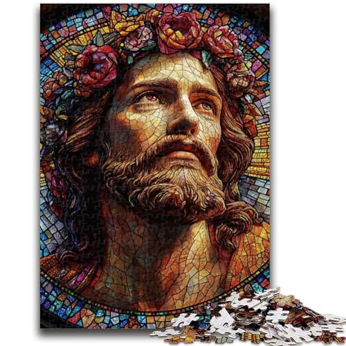 1000-teiliges Puzzle für Jugendliche und Erwachsene, Jesus, Spielzeug, Lernspiele, stressabbauende Wanddekoration, 26x38cm von ZKYUBEK