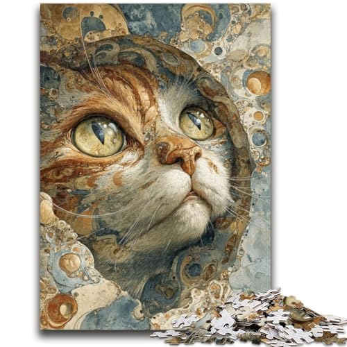 1000-teiliges Puzzle für Jugendliche und Erwachsene, Katzenkunst, Spielzeug, Lernspiele, stressabbauende Wanddekoration, 50x75cm 1000-teiliges Puzzle für Jugendliche und Erwachsene, Katzenkunst, Spielzeug, Lernspiele, stressabbauende Wanddekoration, 50x75cm von ZKYUBEK