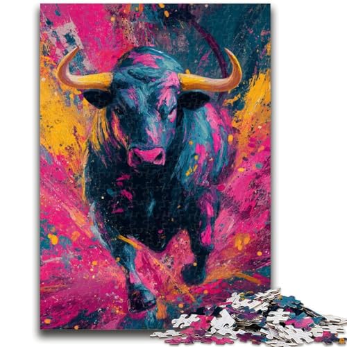 1000-teiliges Puzzle für Jugendliche und Erwachsene, Stiermalerei, Spielzeug, Lernspiele, stressabbauende Wanddekoration, 50x75cm 1000-teiliges Puzzle für Jugendliche und Erwachsene, Stiermalerei, Spielzeug, Lernspiele, stressabbauende Wanddekoration, 50x75cm von ZKYUBEK