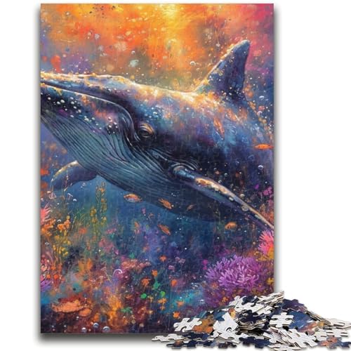 1000-teiliges Puzzle für Jugendliche und Erwachsene, Tierwal, für Kinder ab 14 Jahren, Heimdekoration, als Geschenk für die ganze Familie und Freunde, 50x75cm von ZKYUBEK