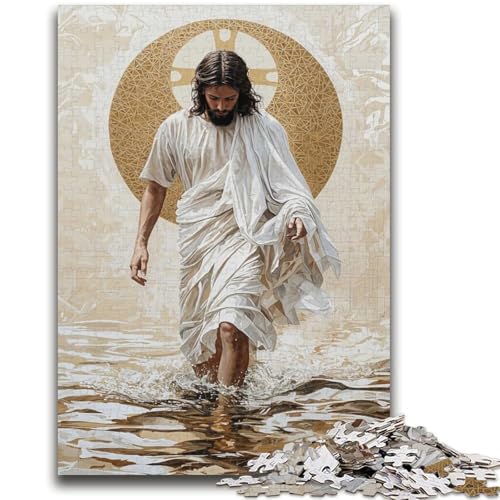 1000-teiliges Puzzle für Teenager, Jesus, anspruchsvolles Spiel und Familienspiel, ganze Familie, 50x75cm von ZKYUBEK