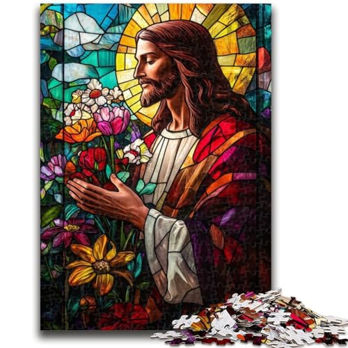 1000-teiliges Puzzle für Teenager, Jesus-Kunst, anspruchsvolles Spiel und Familienspiel, ganze Familie, 50x75cm von ZKYUBEK