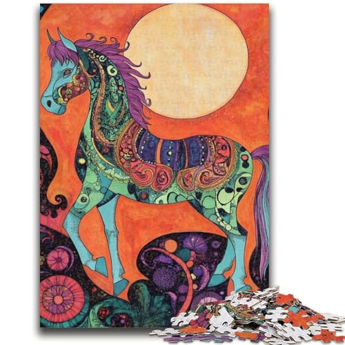 1000-teiliges Puzzle für Teenager, Kunstpferd, anspruchsvolles Spiel und Familienspiel, ganze Familie, 26x38cm 1000-teiliges Puzzle für Teenager, Kunstpferd, anspruchsvolles Spiel und Familienspiel, ganze Familie, 26x38cm von ZKYUBEK