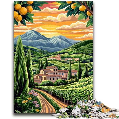 1000-teiliges Puzzle für Teenager, Landschaftskunst, anspruchsvolles Spiel und Familienspiel, ganze Familie, 26x38cm von ZKYUBEK