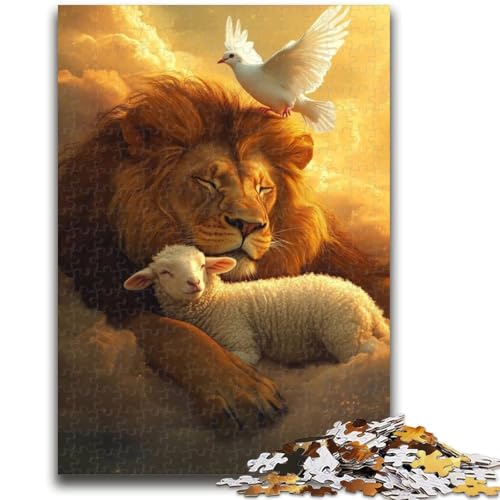 1000-teiliges Puzzle für Teenager, Löwenkunst, anspruchsvolles Spiel und Familienspiel mit vollständig ineinandergreifenden, zufällig geformten Teilen, 26x38cm 1000-teiliges Puzzle für Teenager, Löwenkunst, anspruchsvolles Spiel und Familienspiel mit vollständig ineinandergreifenden, zufällig geformten Teilen, 26x38cm von ZKYUBEK