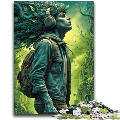 1000-teiliges Puzzle für Teenager, Mädchen mit Kopfhörern, anspruchsvolles Spiel und Familienspiel, ganze Familie, 50x75cm 1000-teiliges Puzzle für Teenager, Mädchen mit Kopfhörern, anspruchsvolles Spiel und Familienspiel, ganze Familie, 50x75cm von ZKYUBEK