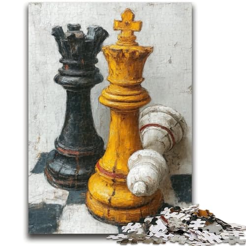1000-teiliges Puzzle für Teenager, Schach-Ölgemälde, anspruchsvolles Spiel und Familienspiel, ganze Familie, 50x75cm 1000-teiliges Puzzle für Teenager, Schach-Ölgemälde, anspruchsvolles Spiel und Familienspiel, ganze Familie, 50x75cm von ZKYUBEK