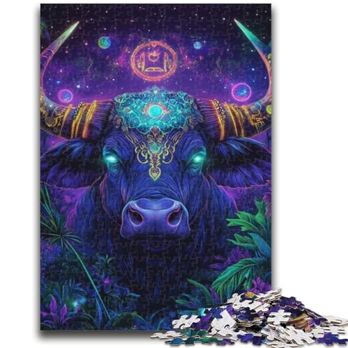 1000-teiliges Puzzle für Teenager, Stiergöttin, anspruchsvolles Spiel und Familienspiel, ganze Familie, 26x38cm von ZKYUBEK