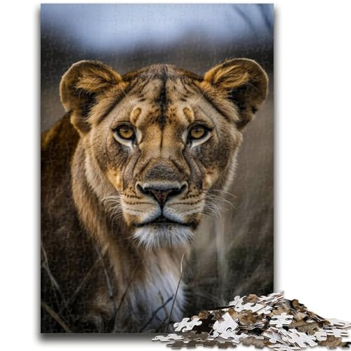 1000-teiliges Puzzle für Teenager, Tierlöwe, anspruchsvolles Spiel und Familienspiel, ganze Familie, 50x75cm von ZKYUBEK