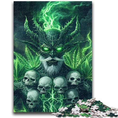 1000-teiliges Puzzle für Teenager, Totenkopf und Blätter, anspruchsvolles Spiel und Familienspiel, ganze Familie, 26x38cm 1000-teiliges Puzzle für Teenager, Totenkopf und Blätter, anspruchsvolles Spiel und Familienspiel, ganze Familie, 26x38cm von ZKYUBEK