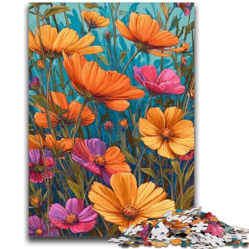 1000-teiliges Puzzle für Teenager, Wildblumen-Sommer, anspruchsvolles Spiel und Familienspiel, ganze Familie, 26x38cm von ZKYUBEK