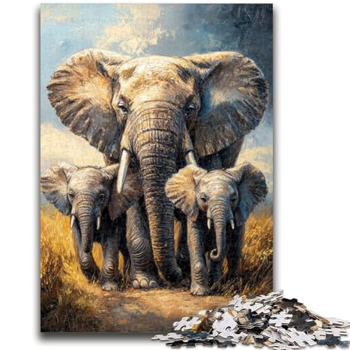 1000-teiliges Puzzle für Teenager, afrikanischer Tierelefant, Stressabbau, schwierige Herausforderung, Wichtelgeschenke für Kinder ab 14 Jahren, 50x75cm 1000-teiliges Puzzle für Teenager, afrikanischer Tierelefant, Stressabbau, schwierige Herausforderung, Wichtelgeschenke für Kinder ab 14 Jahren, 50x75cm von ZKYUBEK