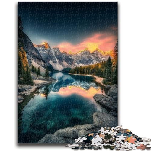 1000-teiliges Puzzle für Teenager, schöne Berge und Seen, Lernspielzeug ganze Familie, 26x38cm 1000-teiliges Puzzle für Teenager, schöne Berge und Seen, Lernspielzeug ganze Familie, 26x38cm von ZKYUBEK
