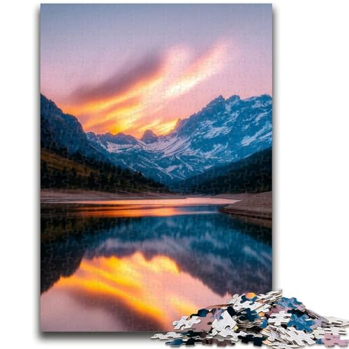 1000-teiliges Puzzle für Teenager, wunderschöne Berge und Seen, Lernspielzeug, Familienspiele, einzigartige Geburtstags- und Geschenkideen, 26x38cm von ZKYUBEK