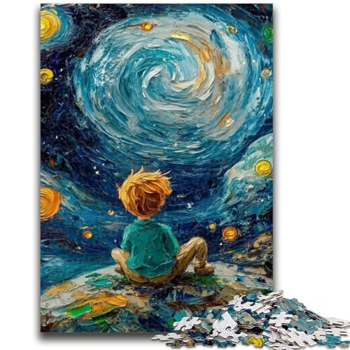 1000-teiliges Puzzle für Teenager „Der kleine Prinz des Nachthimmels“, Lernspielzeug für Kinder ab 14 Jahren, ganze Familie, 26x38cm von ZKYUBEK