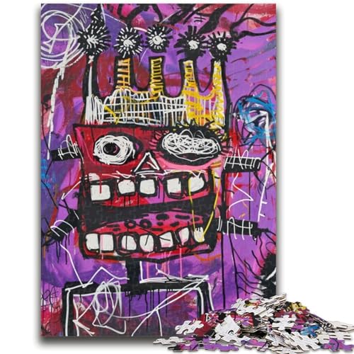 1000-teiliges Puzzle im Basquiat-Stil für Erwachsene und Jugendliche, anspruchsvolles Spiel und Lernspiel für die ganze Familie zum Geburtstag, Weihnachten, 26x38cm von ZKYUBEK