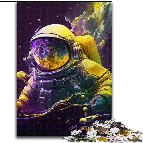 1000-teiliges Puzzle mit Astronautenmotiv, Größe 50x75cm, anspruchsvolles Denkspiel für Teenager, unterhaltsames interaktives Spiel für die ganze Familie 1000-teiliges Puzzle mit Astronautenmotiv, Größe 50x75cm, anspruchsvolles Denkspiel für Teenager, unterhaltsames interaktives Spiel für die ganze Familie von ZKYUBEK