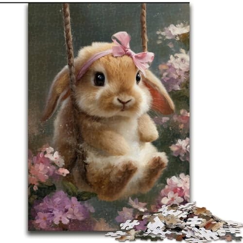 1000-teiliges Puzzle mit Hasenblumen, 50x75cm, Familie und Freunde, geeignet für Kinder ab 14 Jahren 1000-teiliges Puzzle mit Hasenblumen, 50x75cm, Familie und Freunde, geeignet für Kinder ab 14 Jahren von ZKYUBEK