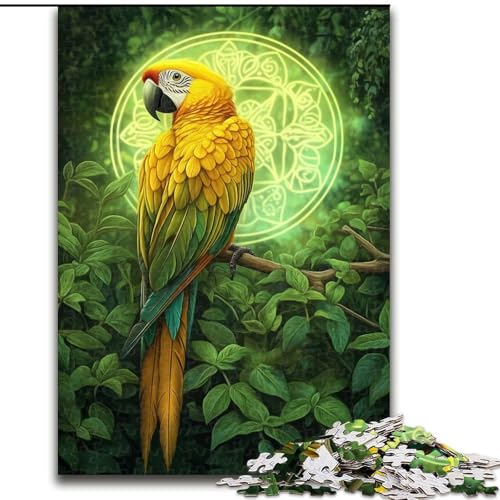 1000-teiliges Puzzle mit Papageienmotiv, 26x38cm, anspruchsvolles DIY-Denkspiel, perfektes Familienspiel oder dekoratives Geschenk von ZKYUBEK