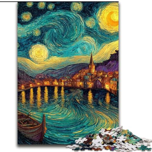 1000-teiliges Puzzle mit Sternenhimmel-Boot, 50x75cm, anspruchsvolles DIY-Denkspiel, perfektes Familienspiel oder dekoratives Geschenk 1000-teiliges Puzzle mit Sternenhimmel-Boot, 50x75cm, anspruchsvolles DIY-Denkspiel, perfektes Familienspiel oder dekoratives Geschenk von ZKYUBEK