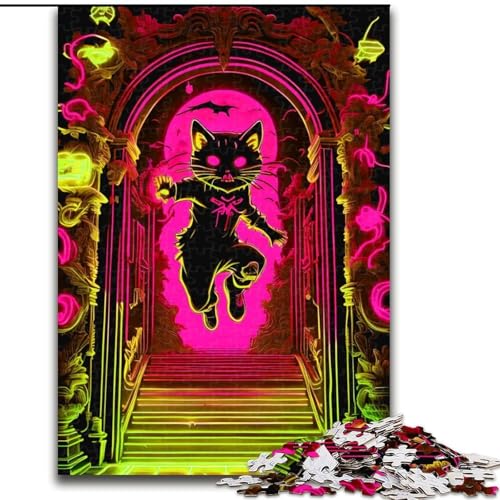 1000-teiliges Puzzle mit Tier-Neonlicht, anspruchsvolle Puzzles, Größe 26x38cm, anspruchsvolles Denkspiel – entspannendes Spielzeug für Teenager von ZKYUBEK