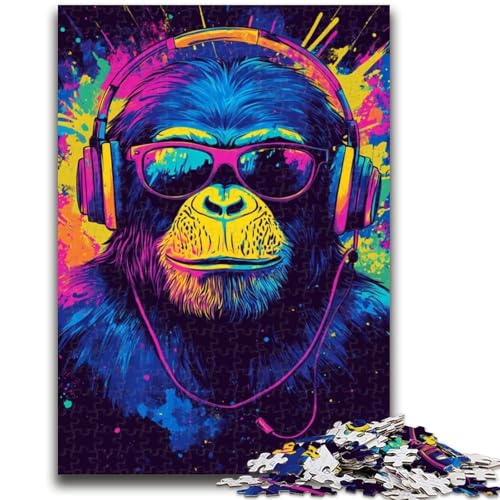 AFFE mit Brille, Puzzle für Erwachsene, 1000 Teile, lustige Spiele, Wanddekoration, einzigartige Geburtstags, 50x75cm AFFE mit Brille, Puzzle für Erwachsene, 1000 Teile, lustige Spiele, Wanddekoration, einzigartige Geburtstags, 50x75cm von ZKYUBEK