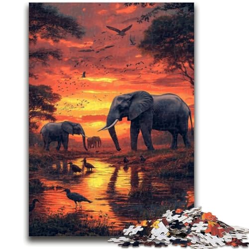 Afrikanische Elefanten-Puzzle für Teenager, 1000 Teile, anspruchsvolles Spiel und Familienspiel, Geburtstagsgeschenk, Geschenke, Wandkunst, 26x38cm Afrikanische Elefanten-Puzzle für Teenager, 1000 Teile, anspruchsvolles Spiel und Familienspiel, Geburtstagsgeschenk, Geschenke, Wandkunst, 26x38cm von ZKYUBEK