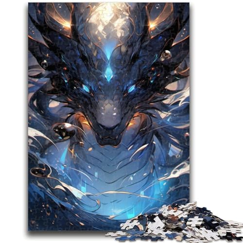 Anime-Drache-Puzzle mit 1000 Teilen, anspruchsvolles Spiel und Familienspiel mit passendem Poster und Quizblatt, 50x75cm von ZKYUBEK