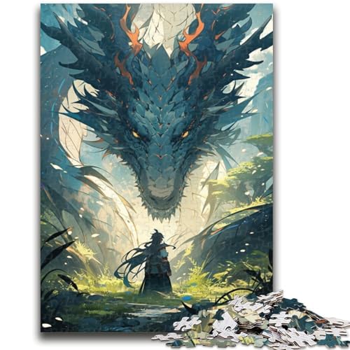 Anime-Drachen-Puzzle für Teenager, 1000 Teile, anspruchsvolles Spiel und Lernspiel für die ganze Familie zum Geburtstag, Weihnachten, 50x75cm von ZKYUBEK