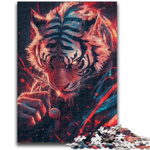 Anime-Tiger-Puzzles für Erwachsene und Teenager, 1000-teiliges Puzzle, pädagogisches Spielzeug zum Stressabbau, ganze Familie, 26x38cm von ZKYUBEK