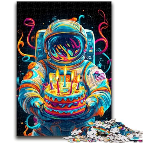 Astronauten-Geburtstags-Puzzle, 1000 Teile, für Erwachsene ab 14 Jahren, Heimdekoration, Familienspiele, Weihnachts- und Geburtstagsgeschenke, 50x75cm von ZKYUBEK
