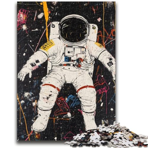 Astronauten-Puzzle für Teenager, 1000 Teile, anspruchsvolles Spiel und Lernspiel für die ganze Familie zum Geburtstag, Weihnachten, 26x38cm von ZKYUBEK
