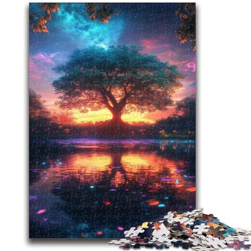 Baum des Lebens Puzzle für Erwachsene 1000 Teile, lustige Spiele, Wanddekoration, einzigartige Geburtstags, 26x38cm von ZKYUBEK