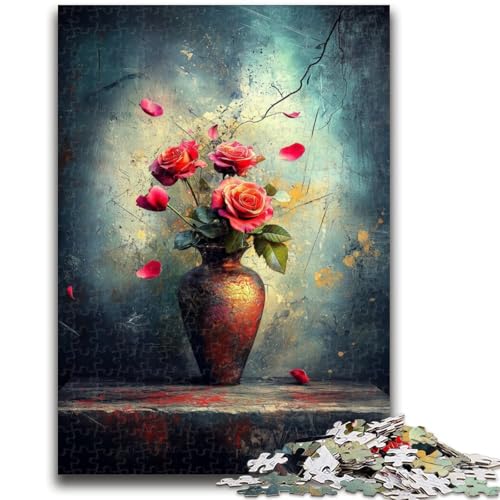 Blumenkunst-Puzzle mit 1000 Teilen für Erwachsene und Jugendliche, anspruchsvolles Spiel und Lernspiel für die ganze Familie zum Geburtstag, Weihnachten, 50x75cm von ZKYUBEK