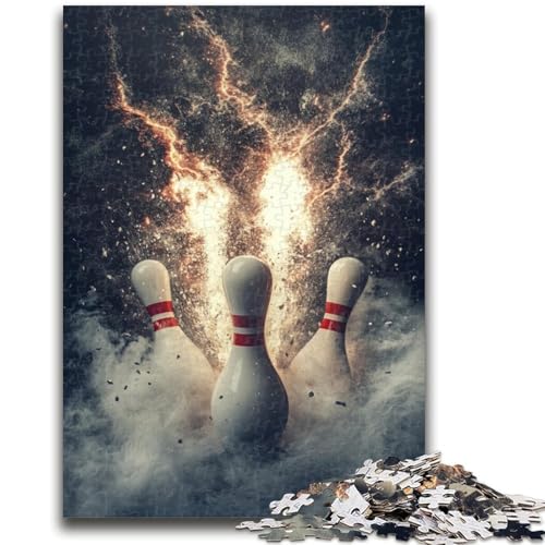 Bowling-Sport-Puzzle mit 1000 Teilen für Erwachsene und Jugendliche, anspruchsvolles Spiel und Lernspiel für die ganze Familie zum Geburtstag, Weihnachten, 26x38cm Bowling-Sport-Puzzle mit 1000 Teilen für Erwachsene und Jugendliche, anspruchsvolles Spiel und Lernspiel für die ganze Familie zum Geburtstag, Weihnachten, 26x38cm von ZKYUBEK