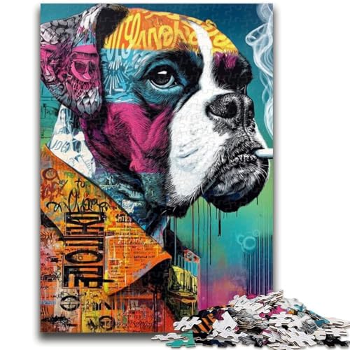 Boxer-Hunde-Puzzle 1000 Teile für Erwachsene, Spielzeug, Lernspiele, Stressabbau, Wichtelgeschenke für Kinder ab 14 Jahren, 50x75cm Boxer-Hunde-Puzzle 1000 Teile für Erwachsene, Spielzeug, Lernspiele, Stressabbau, Wichtelgeschenke für Kinder ab 14 Jahren, 50x75cm von ZKYUBEK