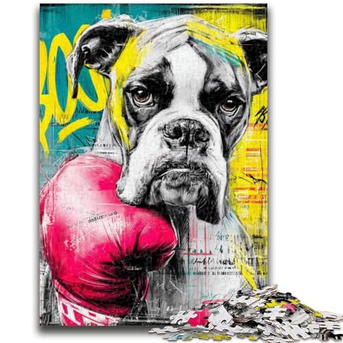 Boxer-Hunde-Puzzle 1000 Teile für Teenager, Herausforderung der Gehirnintelligenz, süchtig machendes Spielzeug, Geburtstagsgeschenke für Kinder ab 14 Jahren, 50x75cm Boxer-Hunde-Puzzle 1000 Teile für Teenager, Herausforderung der Gehirnintelligenz, süchtig machendes Spielzeug, Geburtstagsgeschenke für Kinder ab 14 Jahren, 50x75cm von ZKYUBEK