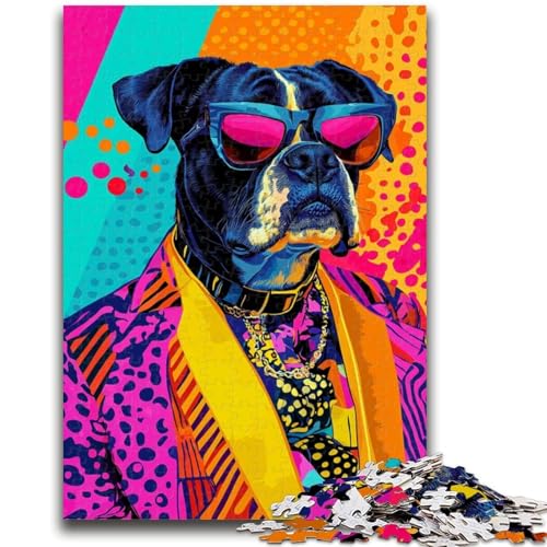Boxer-Hunde-Puzzle 1000 Teile für Teenager-Geschenke, Lernspielzeug, lustige Familienspiele, einzigartige Heimdekoration, 50x75cm Boxer-Hunde-Puzzle 1000 Teile für Teenager-Geschenke, Lernspielzeug, lustige Familienspiele, einzigartige Heimdekoration, 50x75cm von ZKYUBEK