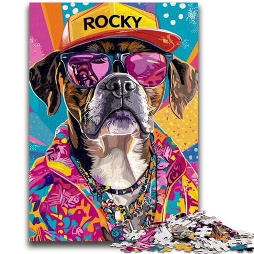 Boxer-Hunde-Puzzle für Erwachsene, 1000 Teile, Gehirn-Intelligenz-Herausforderung, süchtig machendes Spielzeug, Geburtstagsgeschenke für Kinder ab 14 Jahren, 50x75cm Boxer-Hunde-Puzzle für Erwachsene, 1000 Teile, Gehirn-Intelligenz-Herausforderung, süchtig machendes Spielzeug, Geburtstagsgeschenke für Kinder ab 14 Jahren, 50x75cm von ZKYUBEK
