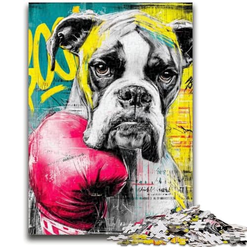 Boxer-Hunde-Puzzle für Erwachsene, 1000 Teile, Herausforderung für die Gehirnintelligenz, süchtig machendes Spielzeug, Geburtstagsgeschenk für Kinder ab 14 Jahren, 26x38cm Boxer-Hunde-Puzzle für Erwachsene, 1000 Teile, Herausforderung für die Gehirnintelligenz, süchtig machendes Spielzeug, Geburtstagsgeschenk für Kinder ab 14 Jahren, 26x38cm von ZKYUBEK