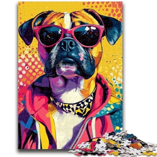 Boxerhund-Puzzle mit 1000 Teilen, anspruchsvolles Spiel und Familienspiel mit passendem Poster und Quizblatt, 50x75cm Boxerhund-Puzzle mit 1000 Teilen, anspruchsvolles Spiel und Familienspiel mit passendem Poster und Quizblatt, 50x75cm von ZKYUBEK