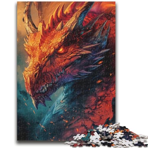 Chinesischer Drache, 1000-teiliges Puzzle für Erwachsene und Jugendliche, anspruchsvolles Spiel und Lernspiel für die ganze Familie zum Geburtstag, Weihnachten, 50x75cm von ZKYUBEK
