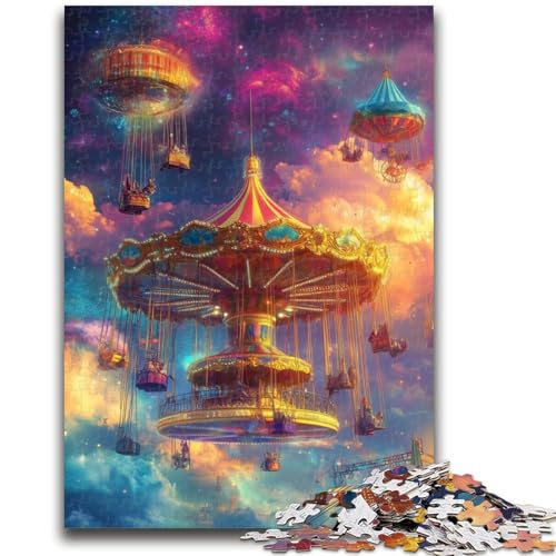 Cosmic Carousel 1000-teiliges Puzzle für Erwachsene und Jugendliche, anspruchsvolles Spiel und Lernspiel für die ganze Familie zum Geburtstag, Weihnachten, 50x75cm von ZKYUBEK