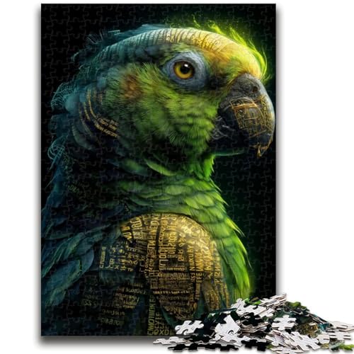 Cosmic Parrot 1000-teiliges Puzzle, für Kinder ab 14 Jahren, Spiel, Wanddekoration, einzigartige Geschenke zum Geburtstag und zu Weihnachten, 26x38cm von ZKYUBEK